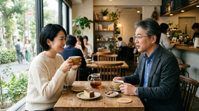 30代の女性とカフェで顔合わせ