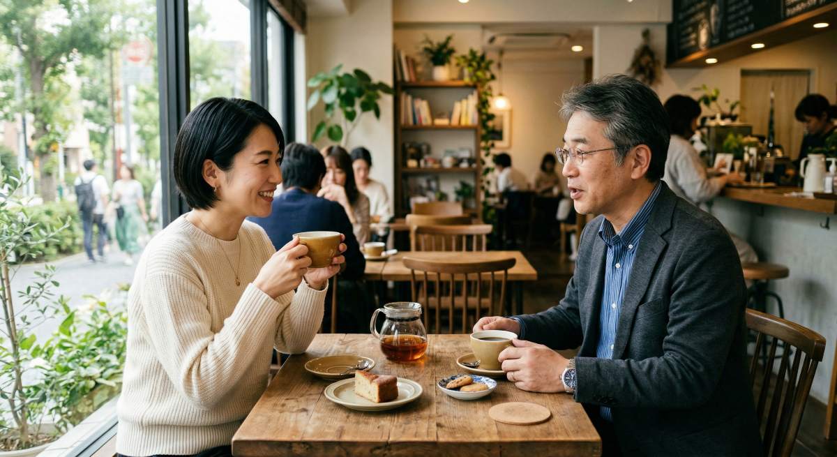 30代の女性とカフェで顔合わせ